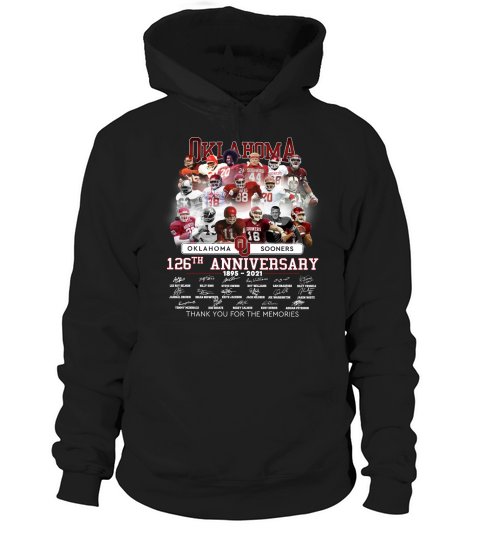 Oklahoma Sooners 126th anniversary thank you for the memories signatures Hoodie Unisex