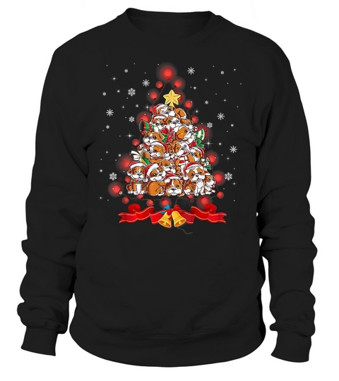 English Bulldog Christmas Tree Sweatshirt Unisex