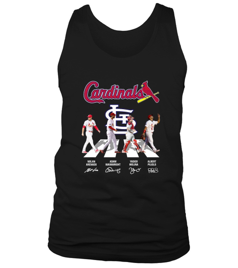 St. Louis Cardinals Nolan Arenado Adam Wainwright And Yadier Molina Abbey Road Signatures Shirt Tank Top Unisex