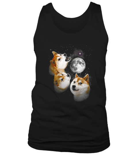 Three Doge Moon Tank Top Unisex