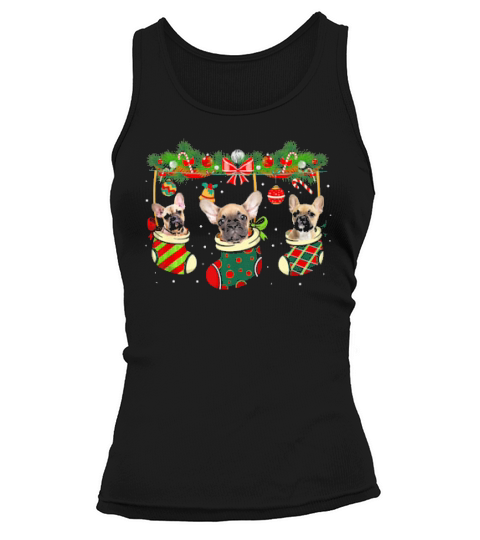 Funny French Bulldog Christmas Socks Xmas Dog Lover Gift Tank top Woman