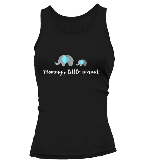 Mommys Little Peanut  Cute Elephant Mom Tank top Woman