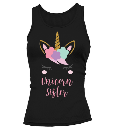Sister Unicorn Shirt, Cute Unicorn Sister Gift_1 Tank top Woman