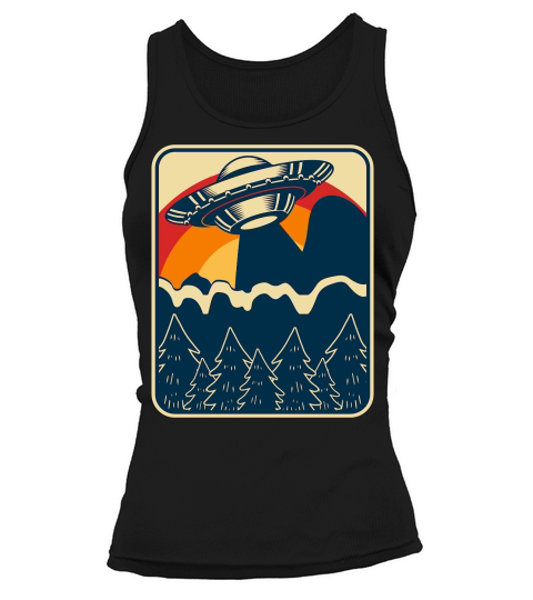 Vintage UFO Alien mountain 2 Tank top Woman