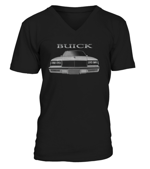 1987 Buick Regal Front White V-Neck T-shirt