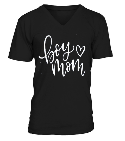 Boy Mom  For Women Funny Cute Mama V-Neck T-shirt