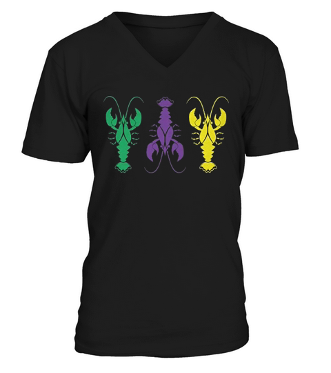 Colorful Crawfish V-Neck T-shirt