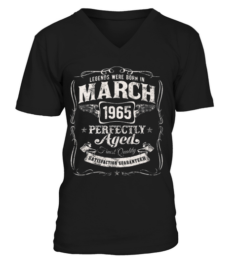 March 1965 Vintage 54th Birthday Gift New! T-shirt V-Neck T-shirt