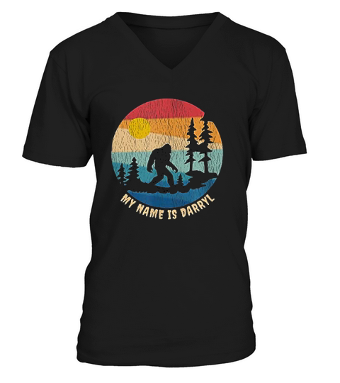 My Name Is Darryl Distressed Vintage Bigfoot V-Neck T-shirt