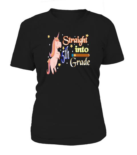 straight into 5th fifth grade unicorn back to school Women's T-Shirt