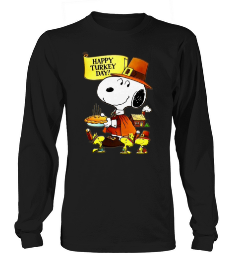 Happy Turkey Day Snoopy And Woodstock Thanksgiving Day shirt - Unisex Long Sleeve Long sleeved Unisex