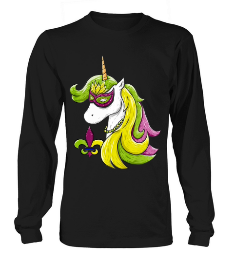 Mardi Gras Face Covering Unicorn Fat Tuesday Long sleeved Unisex