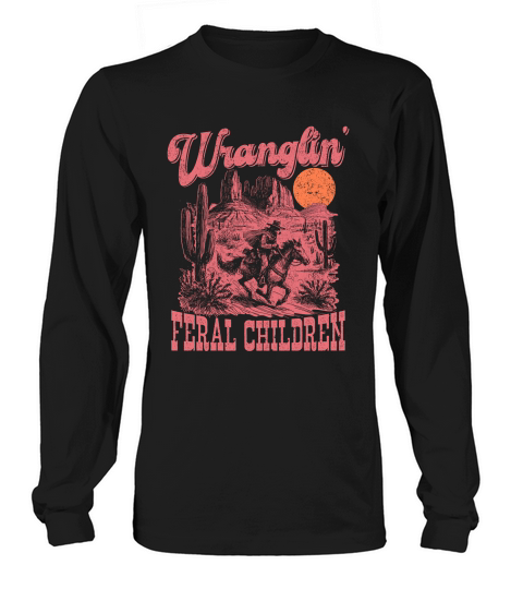 Raccoon Cowboy L Red Long sleeved Unisex