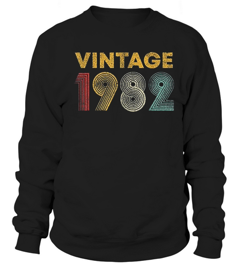 Vintage 1982 39th Birthday Gift Men Women 39 Years Old Sweatshirt Unisex