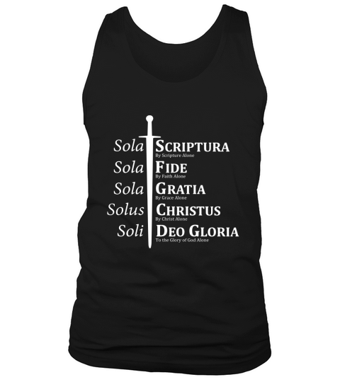 5 Solas Reformation Fide Grata Scriptura shirt Tank Top Unisex