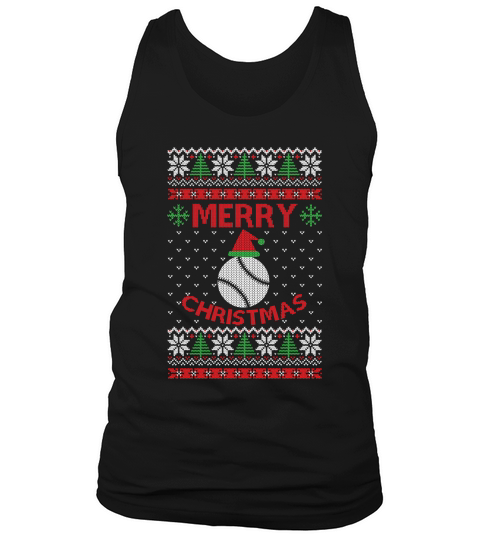 Merry Christmas baseball ugly Tank Top Unisex