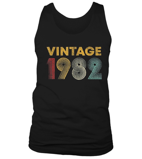 Vintage 1982 39th Birthday Gift Men Women 39 Years Old Tank Top Unisex