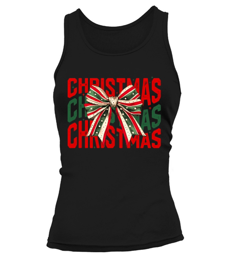 Christmas bow2 Tank top Woman