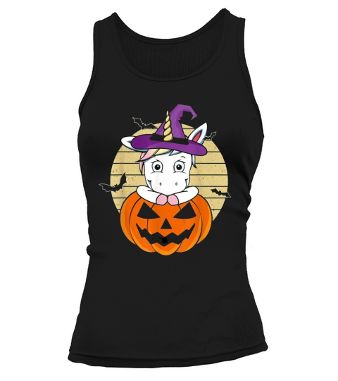 Unicorn Witch Pumpkin Tank top Woman