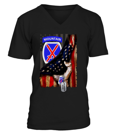 Meet My 10th Mountain Division Dad Jobs Gifts V-Neck T-shirt