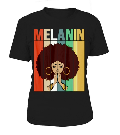 Melanin Vintage Retro Black Afro Woman Queen Gift T-shirt Women's T-Shirt