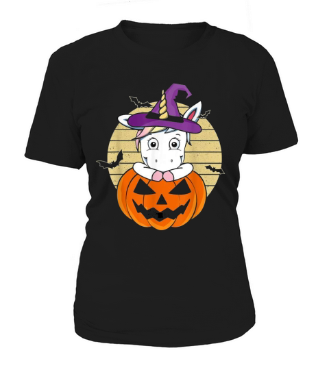 Unicorn Witch Pumpkin Women's T-Shirt