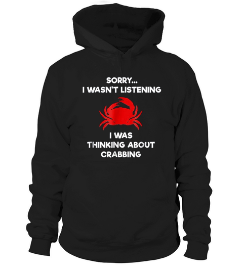 Crabbing  Funny Crab Hunter Listening Hoodie Unisex
