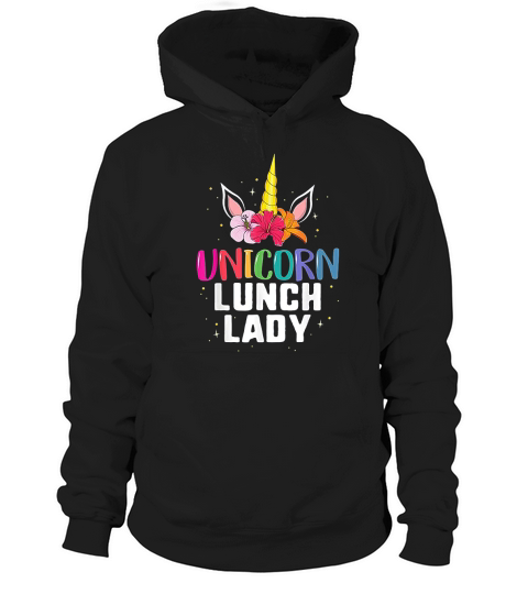 Unicorn Lunch Lady School Cafeteria Hoodie Unisex