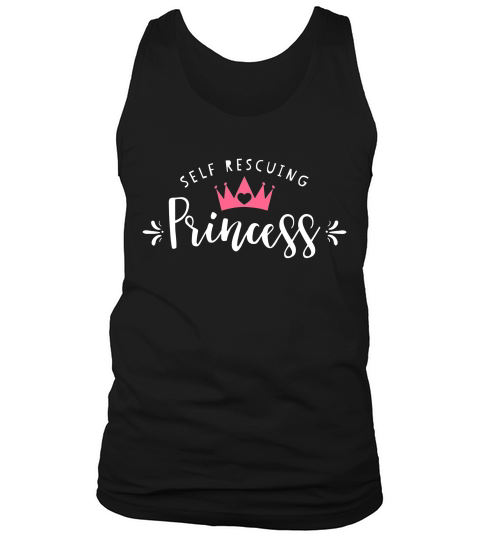 Self Rescuing Princess Funny Independent Vintage T-shirt Tank Top Unisex