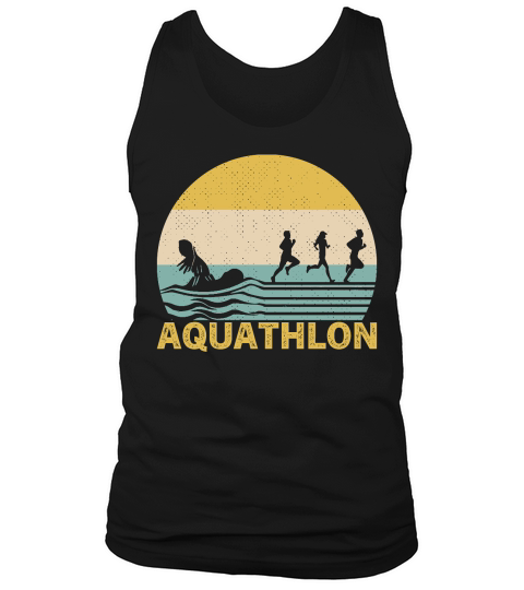 Sunset Aquathlon Vintage Retro Tank Top Unisex