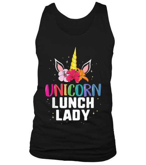 Unicorn Lunch Lady School Cafeteria Tank Top Unisex