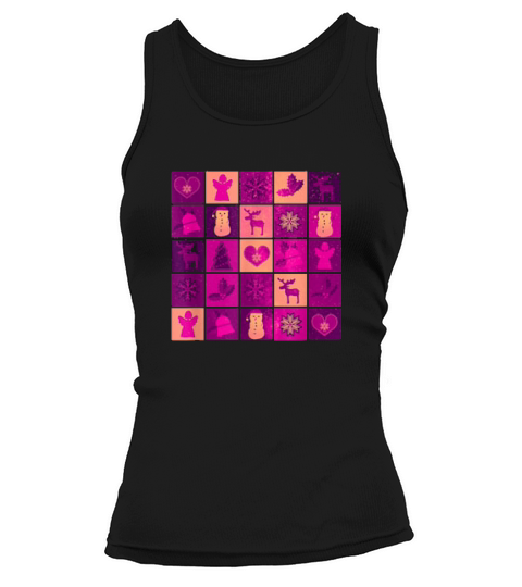 Christmas Design With Purple Tank top Woman