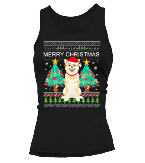 Merry Christmas Shiba Inu Funny Ugly Christmas Gift Tank top Woman
