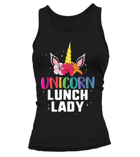 Unicorn Lunch Lady School Cafeteria Tank top Woman