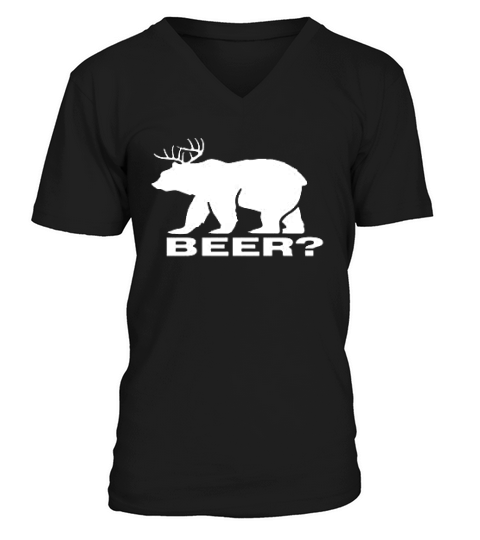 Beer Deer Bear V-Neck T-shirt