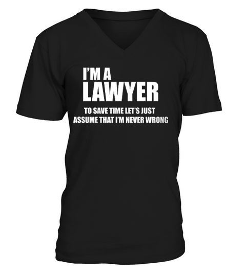 Funny Lawyer Attorney V-Neck T-shirt