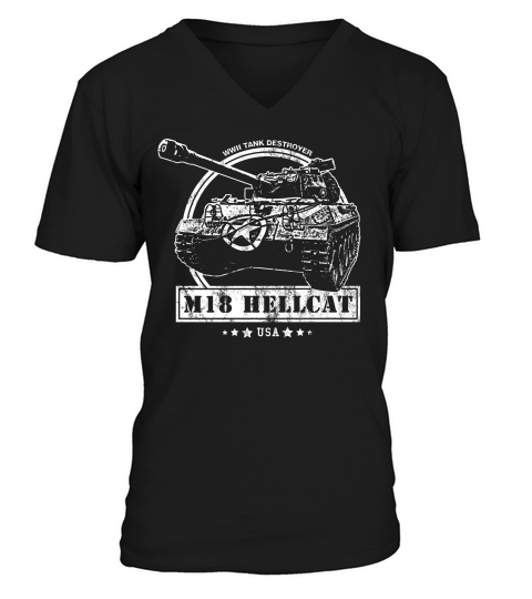 M18 Hellcat Ww2 Tank T-shirt V-Neck T-shirt