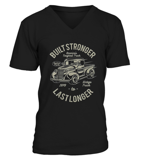 Vintage Truck Car Guy V-Neck T-shirt