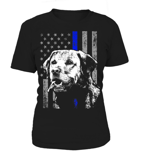 Thin Blue Line Flag Canine Uni Police Dog Women's T-Shirt