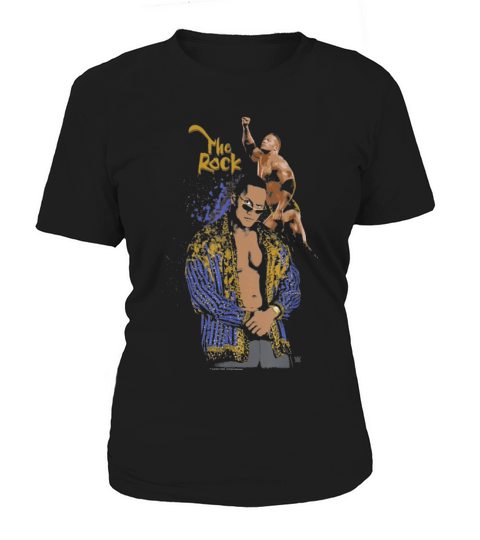 Wrestling The Rock Vintage Colorized Women's T-Shirt