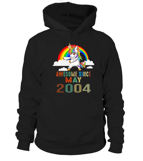 Flossing Unicorn 15 Year Old May 2004 15th Birthday T-shirt Hoodie Unisex