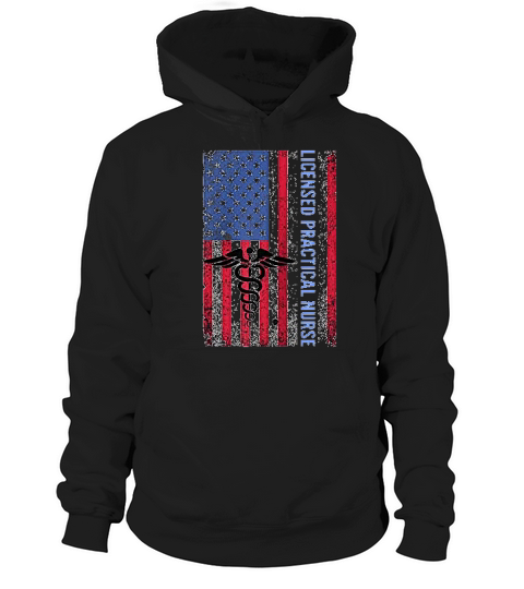 Licensed Practical Nurse Lpn Gift Gear Vintage Us Flag Hoodie Unisex