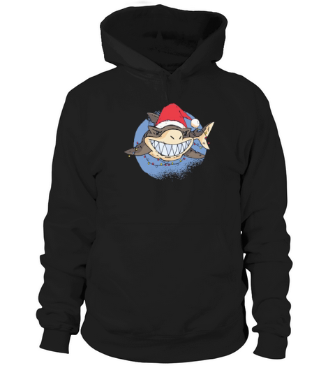 Shark Santa Claus Christmas Lights Xmas Idea Hoodie Unisex