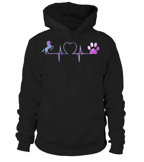 Unicorn Dog Heartbeat For Christmas Hoodie Unisex