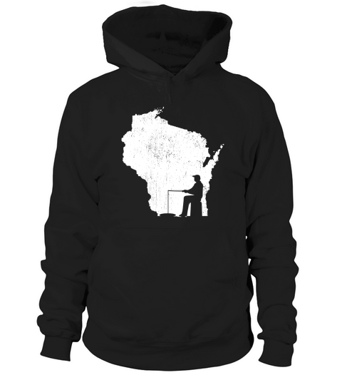 Vintage Ice Fishing Wisconsin Ice Fisherman T Shirt Hoodie Unisex
