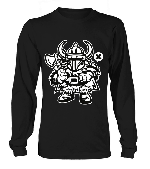 Shirt Nordic Scandinavian Warrior Viking Helmet T-shirt Long sleeved Unisex