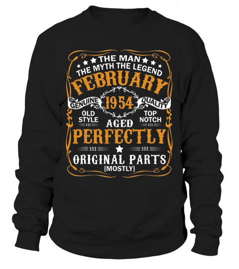 The Man Myth Legend February 1954 65th Birthday Gift T-shirt Sweatshirt Unisex