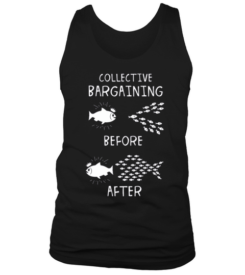 Collective Bargaining Pro Labor Union Worker Protest Dark  1 Tank Top Unisex