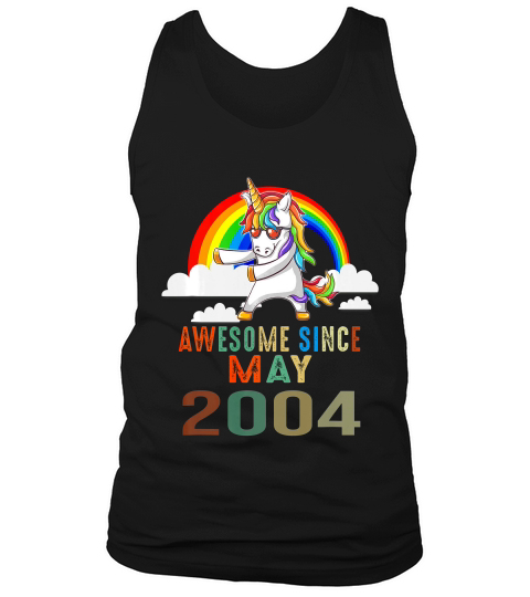 Flossing Unicorn 15 Year Old May 2004 15th Birthday T-shirt Tank Top Unisex