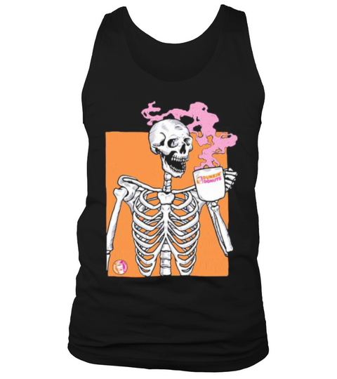 Skeleton Drink Dunkin Donuts Coffee Tank Top Unisex